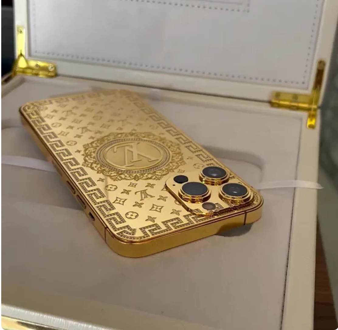 LV Apple Iphone case gold edition