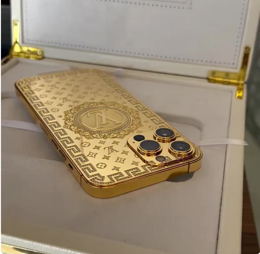 LV Apple Iphone case gold edition